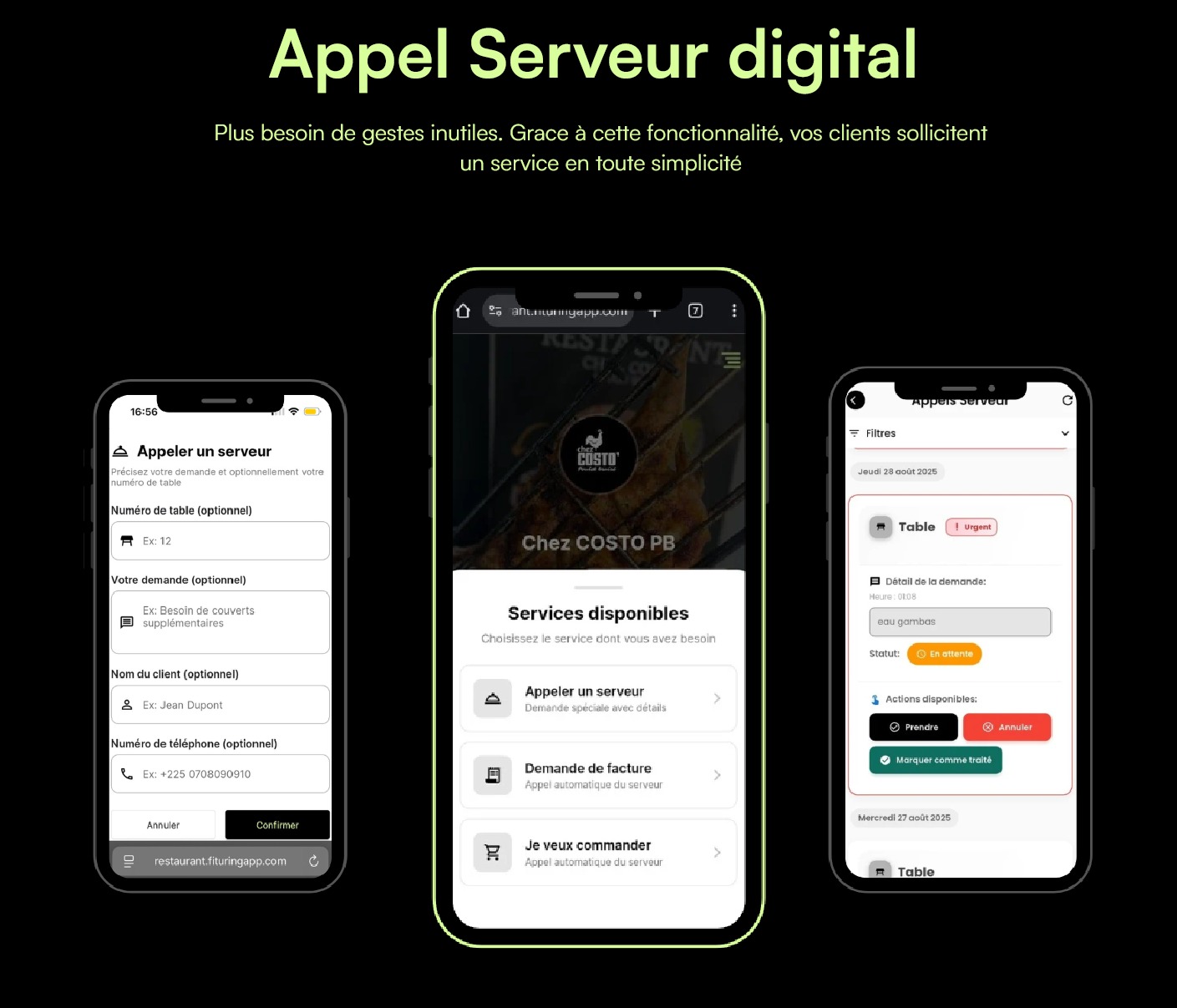 Appel serveur